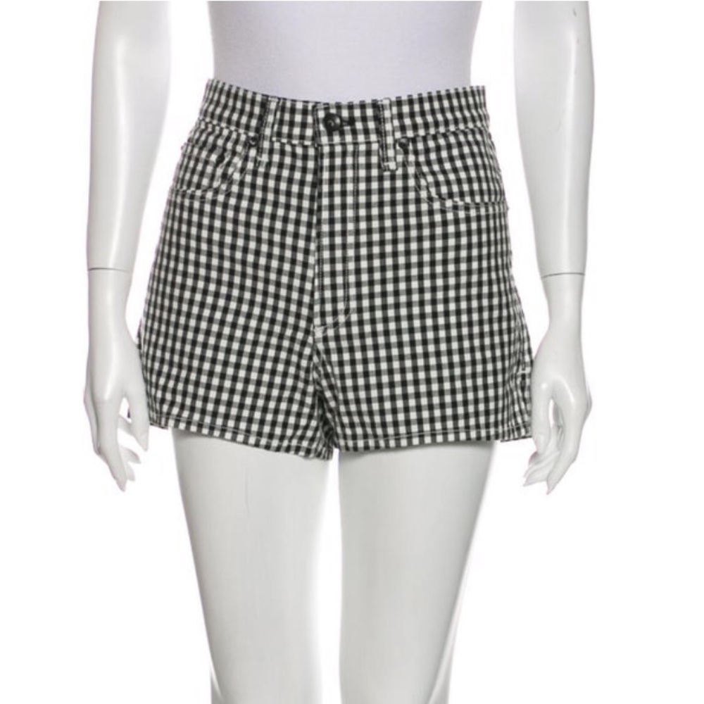 Rag & Bone Justine Cotton Gingham Shorts